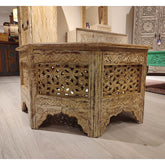 Indian Hand Carved Jali Solid Wood Coffee Table C21